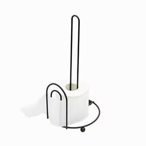 Porte-papier de soie en métal fer de bonne qualité Design unique décoration de table maison et hôtel support de rouleau de serviettes noir - Product Image 3