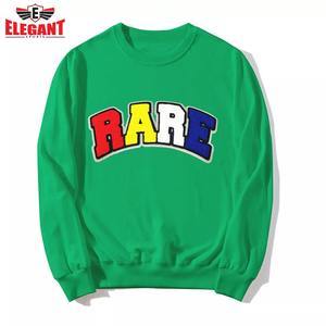 เสื้อสเวตเชิ้ตปักลายผ้าขนหนู แบบสั่งทำพิเศษ (OEM) ทรงโอเวอร์ไซส์ คุณภาพสูง ปักตัวอักษร คอกลม สำหรับผู้ชาย ปักโลโก้ด้วยไหมเชนิลล์ - Product Image 2