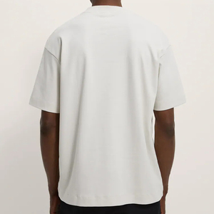 Conception sur mesure 100% coton surdimensionné épaule tombante luxe qualité unie personnalisé grande taille t-shirts pour hommes - Product Image 4