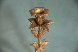 Porte-bougie artisanal plaqué or, 100 % métal de qualité supérieure, écologique et durable, pour la décoration de la maison, les mariages et les fêtes - Product Image 5