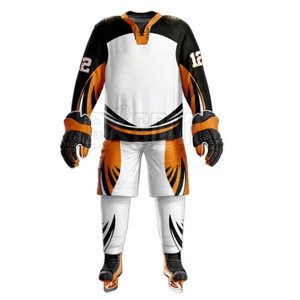 Conjunto de uniforme de hockey sobre hielo para hombres suave y duradero hecho con protección de tela transpirable durante los partidos - Product Image 2