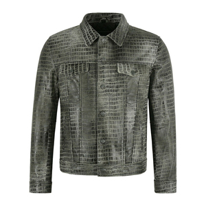 Chaqueta de Cuero Vacuno para Motociclista de Alta Calidad, Diseño Único, Chaqueta de Cuero para Hombre para la Temporada de Invierno - Product Image 1