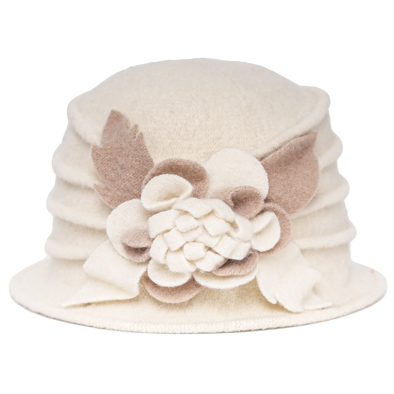 Warm Woman Hats - Vintage Floral Wool Berets for Winter