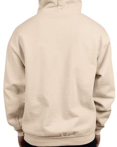 Sudadera con capucha de marfil en blanco de peso pesado personalizada de primera calidad, ropa de calle Unisex, jersey liso, sudadera con bolsillo de canguro, forro polar grueso OEM - Product Image 4
