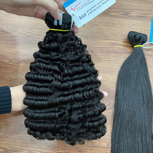 Precio de fábrica Extensiones de cabello de trama de cabello rizado birmano Cabello humano vietnamita Paquetes rizados birmanos - Product Image 2