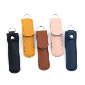 <b>Pouch</b> for Eyelash Tweezers Premium Quality <b>Leather</b> <b>Pouches</b> With Magnetic Closure for Solid Tweezer Custom Logo - Product Image 1