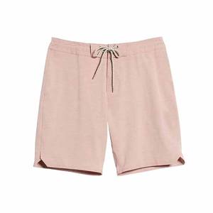 กางเกงขาสั้นผ้าฝ้ายเอวสูงสำหรับผู้ชายกางเกงขาสั้นผ้าทอสีทึบย้อมสีล้วนแบบลำลอง - Product Image 5