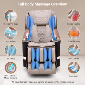 Sillón de Masaje de Cuerpo Completo con Gravedad Cero, Masaje Shiatsu, Reclinable con Calor, Control por Aplicación, Bloqueo para Niños, Escaneo Corporal, Bluetooth, Rodillo para Pies - Product Image 2