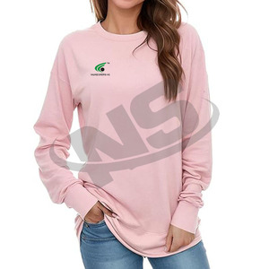 Sweat-shirt pour femme en coton de qualité supérieure, manches longues, pull d'hiver, couleur personnalisée, taille en gros, prix bon marché, streetwear - Product Image 4