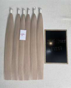 Extensions de cheveux vierges en vrac de couleur noire, fabriquées en cheveux vietnamiens d'un seul donneur, 100% cuticules alignées, super double trame, machine double - Product Image 1