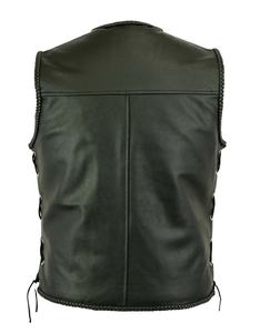 Chaleco de cuero con cuello en V informal para hombre a precio de fábrica, diseño personalizado con color sólido para jugadores, cantidad a granel disponible - Product Image 4