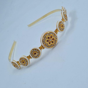 Rajputi Hair Band Diseñador Joyería étnica para mujeres Ideal para bodas nupciales, fiestas y ocasiones festivas Venta al por mayor de alta calidad - Product Image 1
