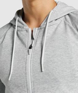 Sudaderas con capucha y sudaderas para hombre con bolsillos y cremallera de chenilla bordadas recortadas personalizadas al por mayor 2025 con bordado de cremallera de diseño OEM - Product Image 3