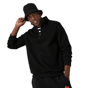 Sweat à capuche demi-zippé pour homme, qualité supérieure, grammage lourd, personnalisable avec logo, style streetwear pour l'hiver, techniques de teinture unie, design haut de gamme - Product Image 2