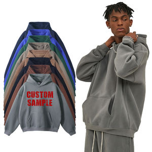 Manufacturer Top Quality Heavyweight Oversized Custom Logo Puff Print <b>American</b> 100%Cotton 430G Fleece Streetwear Men's <b>Hoodies</b> - Product Image 6