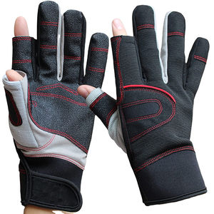 Guantes de vela de cuero para todo tipo de clima Durabilidad inigualable Agarre fuerte Función antideslizante para protección de brazos y manos tarifa barata - Product Image 1