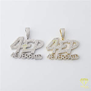 Joyería de Hip Hop Estilo Urbano 4EVERPAID Colgante ostentoso con diamantes cultivados en laboratorio Colgante helado de plata Colgantes finos y dijes - Product Image 5
