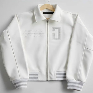 Parches de chenilla personalizados de alta calidad bordados de cuero genuino impermeable Letterman chaqueta universitaria para Hombres estilo Streetwear - Product Image 2
