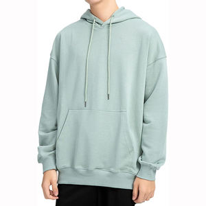 Sweat-shirt à capuche surdimensionné en molleton français épais et lourd avec logo personnalisé pour homme, épaules tombantes, 400 GSM, fermeture éclair unie, sweat-shirt d'hiver - Product Image 4