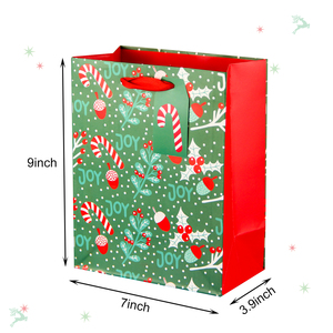 Bolsa de Cartón con Diseño de Muñeco de Nieve y Árbol de Navidad, Impresión Digital, Laminación Brillante, Reciclable, Asa de Lona, Personalizable - Product Image 4