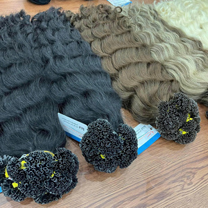 Venta 100% Virgin U-Tip Extensiones de cabello humano Ash Grey Bond Straight Double Drawn U Tip Extensión de cabello - Product Image 3