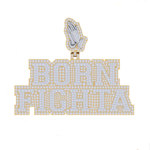 Pendentif et breloque en diamant de laboratoire de luxe 14K Gold E Color Round Brilliant Cut VVS2 Exquisite Premium Luxury Hip Hop Jewelry - Product Image 3