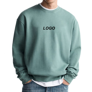 OEM venta al por mayor 100% algodón francés Terry sudadera personalizada bordada Unisex cuello redondo de gran tamaño para los hombres en invierno - Product Image 1