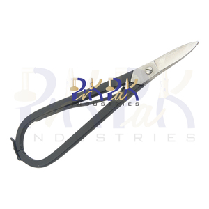 Cisaillement/cisaille avec ressort et serrure lame incurvée et poignées de couleur enduites noires longueur 7in fabrication de bijoux bricolage artisanat coupe-tôle - Product Image 4