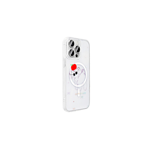 Coque rigide transparente Zore Folk motif marguerite compatible MagSafe pour iPhone 15 Pro Max avec style Ins et finition givrée - Product Image 3