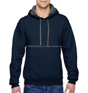 Sweats à capuche unisexes en coton de luxe, impression de logo personnalisé, motif uni, broderie, molleton lourd, survêtement décontracté pour hommes, en gros - Product Image 2