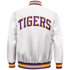 แจ็คเก็ตเบสบอลแบบกำหนดเองสำหรับผู้ชาย แจ็คเก็ตผ้าแคนวาสปักลายแบบกำหนดเอง บุผ้าควิลท์ กันน้ำ กันลม - Product Image 2