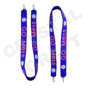 Sangle de sac à main Wildcat perle de rocaille en or blanc personnalisé Sangles de sac à la mode avec design perlé Go Wildcats! - Product Image 6