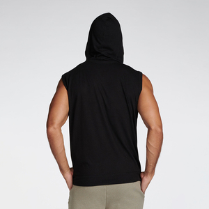 Wholesale Customize Logo Summer Sleeveless Gym Hoodie Workout Bodybuilding Muscle Fit Lightweight Custom Color Sweatshirts Hood - Product Image 4