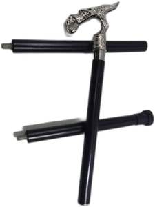 Canne de marche artisanale traditionnelle, modèle Dragon Antique 1, en ébène brun avec poignée en laiton, unisexe, pliable, type Derby - Product Image 3