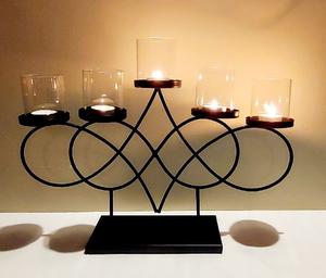 Fait à la main, nouveau Design de Stand de bougies décoratives en fer, fabricant et exportation de l'inde. - Product Image 6