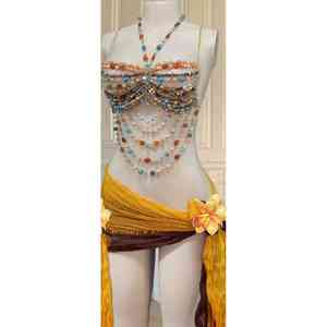 Vente chaude gros soutien-gorge perlé Costumes de danse du ventre pour les femmes de qualité supérieure - Product Image 1