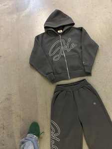 Nuevo Diseño, Conjuntos Deportivos Personalizados con Bordado para Hombre, 2 Piezas, Sudaderas con Capucha y Pantalones Acampanados, Ropa Deportiva Masculina para Correr, Otoño, Precio Bajo - Product Image 4