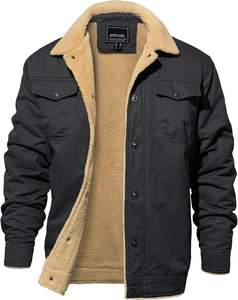 Veste universitaire d'hiver pour hommes Manteau cargo respirant en laine à séchage rapide et chaud avec col en O pour hommes - Product Image 1