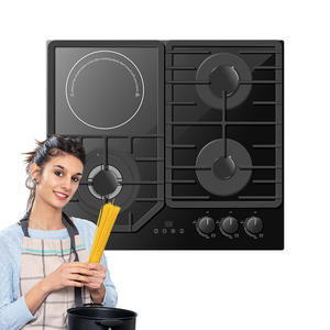 מפעל-כיריים גז 4 מבער באיכות גבוהה עם כיריים אינדוקציה מובנית ותכונות הגנה מרובה בטיחות - Product Image 5