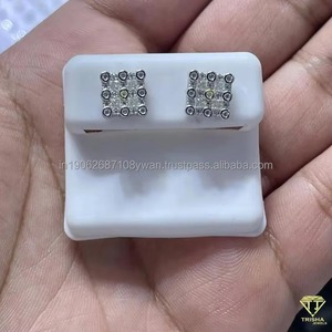 Offre Spéciale boucles d'oreilles en diamant de luxe Moissanite pierres créées en laboratoire en argent sterling 925 pour les femmes disponibles à un prix abordable - Product Image 5