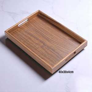 Bandeja para servir de madera de roble con esquinas redondeadas, plato de madera, tablero para servir, accesorios para espacios de trabajo hechos a mano | Refinado | - Product Image 5