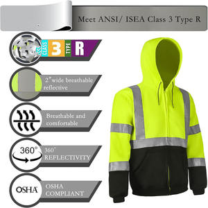 Vêtements de sécurité de travail en gros OEM ODM, sweat-shirt de sécurité réfléchissant pour hommes en vente, vestes de sécurité, téléchargées par Dress Sports - Product Image 2