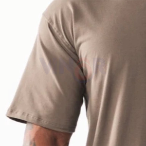 T-shirt personnalisé lourd 100% coton pour hommes 220gsm vierge longue longueur coupe surdimensionnée tissu léger respirant vêtements de rue 100% - Product Image 5