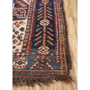 Tapis en laine noués à la main Nuray Ivory Pae-4858, motif géométrique abstrait, 10 mm, pour salon, couloir, technique Tabriz, rectangulaire - Product Image 4