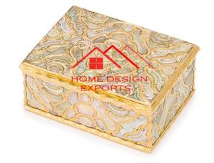 Caja de metal con diseño en relieve de metal con acabado dorado para mantener la joyería segura a precio mayorista - Product Image 6