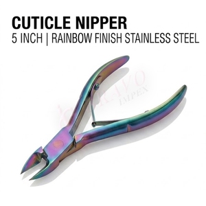 Professional Cuticle Nipper 5 Inch Stainless Steel Cuticle Nipper Rainbow Finish Manicure Pedicure <b>Nail</b> <b>Tool</b> - Product Image 5