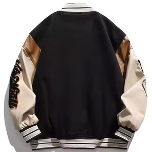 แจ็กเก็ตบอมเบอร์แจ็คเก็ตเบสบอลสำหรับผู้ชายเสื้อกันลมน้ำหนักเบาเข้ารูปมีกระดุม - Product Image 3