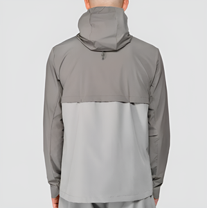 Chándal atlético con capucha personalizado OEM para hombre, conjunto informal de 2 piezas, conjunto de sudaderas con capucha y pantalones de chándal con bloques de color - Product Image 5