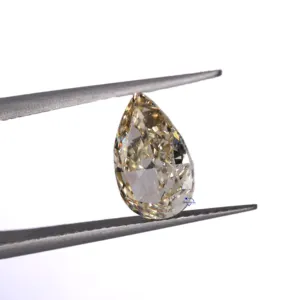 2.1 CT lê màu vàng ưa thích phòng thí nghiệm phát triển Lê lỏng cắt kim cương trong vvs rõ ràng và chứng nhận IGI để làm đồ trang sức