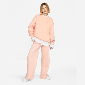 เสื้อสเวตเชิ้ตผู้หญิงสำหรับฤดูหนาว ทรงหลวม ผ้าริบ 100% ผ้าฝ้ายฟลีซ ระบายอากาศได้ดี เป็นมิตรกับสิ่งแวดล้อม ด้านหน้าลายพีชชนาปส์ ปรับแต่งได้ - Product Image 6